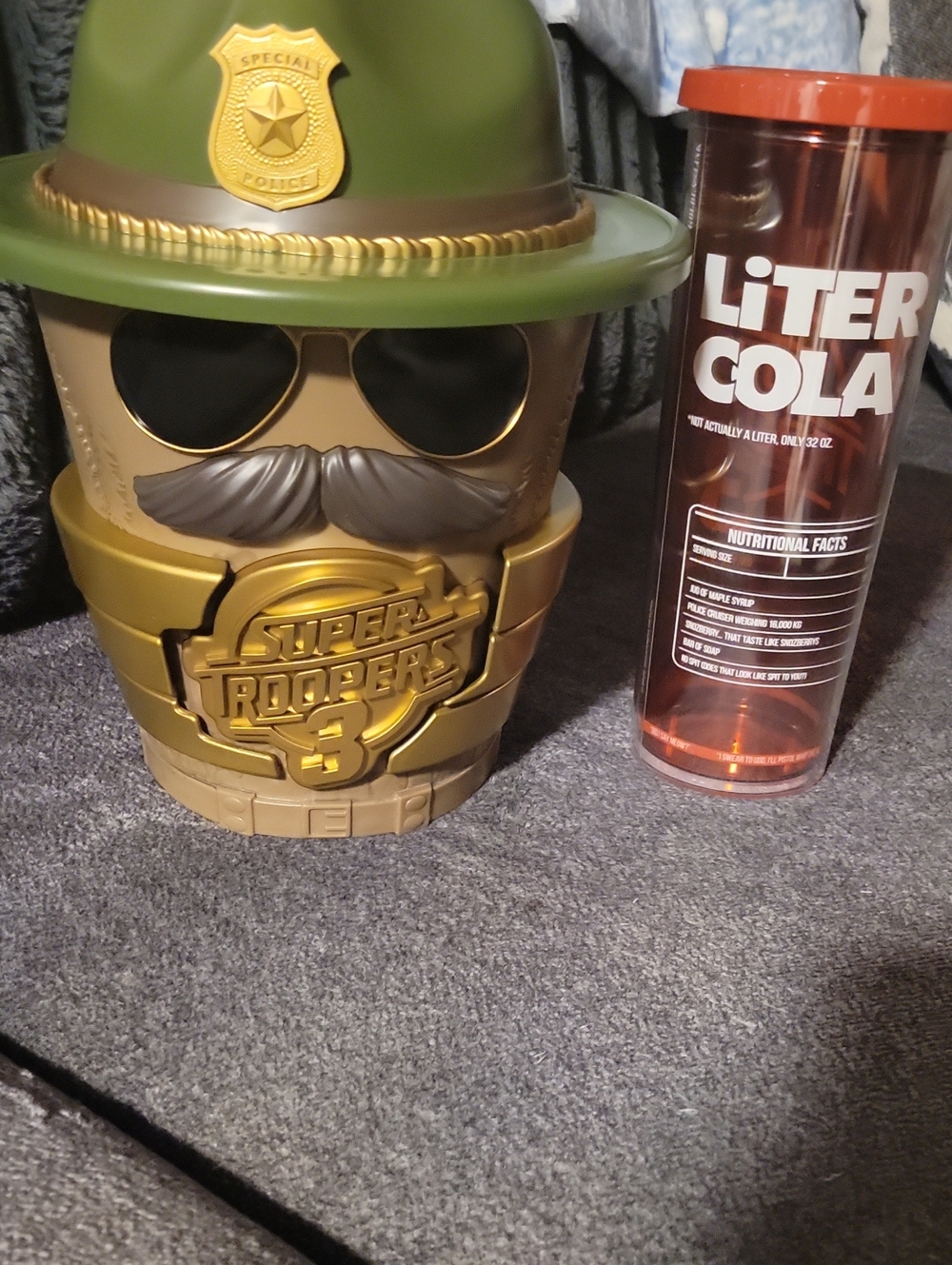 Super Troopers 3 Gold & Green Movie Popcorn Bucket & Cup - Official Collectible